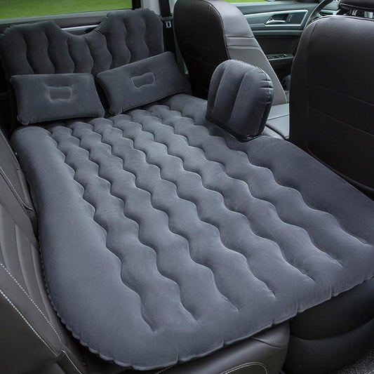 Inflatable Car Air Mattress Back Seat Bed with Air Pump,Portable Thickened Car Travel Camping Sleeping Air Mattress Blow up Bed for Car Universal SUV